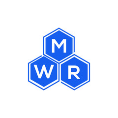 Obraz premium MWR letter logo design on White background. MWR creative initials letter logo concept. MWR letter design. 