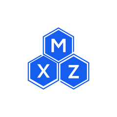 MXZ letter logo design on White background. MXZ creative initials letter logo concept. MXZ letter design. 