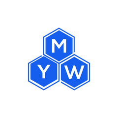 MYW letter logo design on White background. MYW creative initials letter logo concept. MYW letter design. 