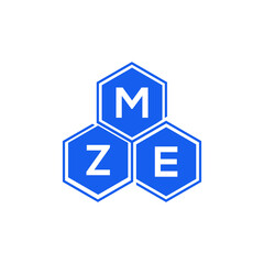 Obraz premium MZE letter logo design on White background. MZE creative initials letter logo concept. MZE letter design. 