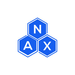 NAX letter logo design on White background. NAX creative initials letter logo concept. NAX letter design. 