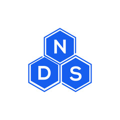 Obraz premium NDS letter logo design on White background. NDS creative initials letter logo concept. NDS letter design. 