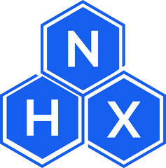 NHX letter logo design on White background. NHX creative initials letter logo concept. NHX letter design. 