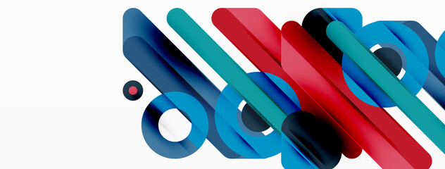 Creative geometric wallpaper. Minimal lines and circles background