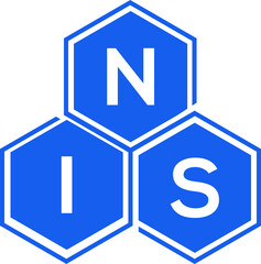 NIS letter logo design on White background. NIS creative initials letter logo concept. NIS letter design. 