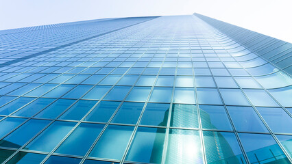 Scenery of a high-rise office building fitted with glass_13