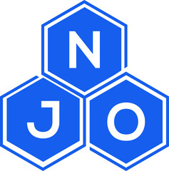 NJO letter logo design on White background. NJO creative initials letter logo concept. NJO letter design. 