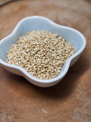 신선한 유기농 참깨, 음식재료