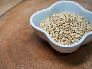 신선한 유기농 참깨, 음식재료