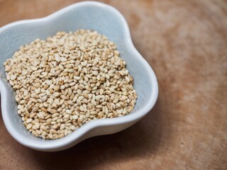 신선한 유기농 참깨, 음식재료