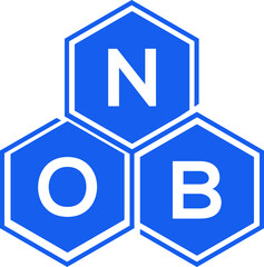 NOB letter logo design on White background. NOB creative initials letter logo concept. NOB letter design. 