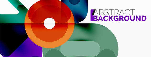 Fototapeta premium Creative geometric wallpaper. Circles, lines background. Business template for wallpaper, banner, background or landing