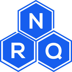 NRQ letter logo design on White background. NRQ creative initials letter logo concept. NRQ letter design. 