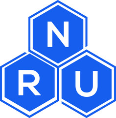 NRU letter logo design on White background. NRU creative initials letter logo concept. NRU letter design. 
