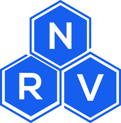 NRV letter logo design on White background. NRV creative initials letter logo concept. NRV letter design .