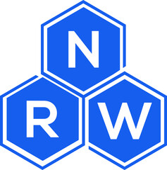 NRW letter logo design on White background. NRW creative initials letter logo concept. NRW letter design. 
