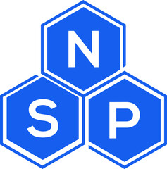 NSP letter logo design on White background. NSP creative initials letter logo concept. NSP letter design. 
