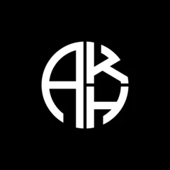 Deurstickers AKH logo AKH icon AKH vector AKH monogram AKH letter AKH minimalist AKH triangle AKH flat Unique modern flat abstract logo design.  © Shibly
