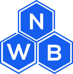 NWB letter logo design on White background. NWB creative initials letter logo concept. NWB letter design. 