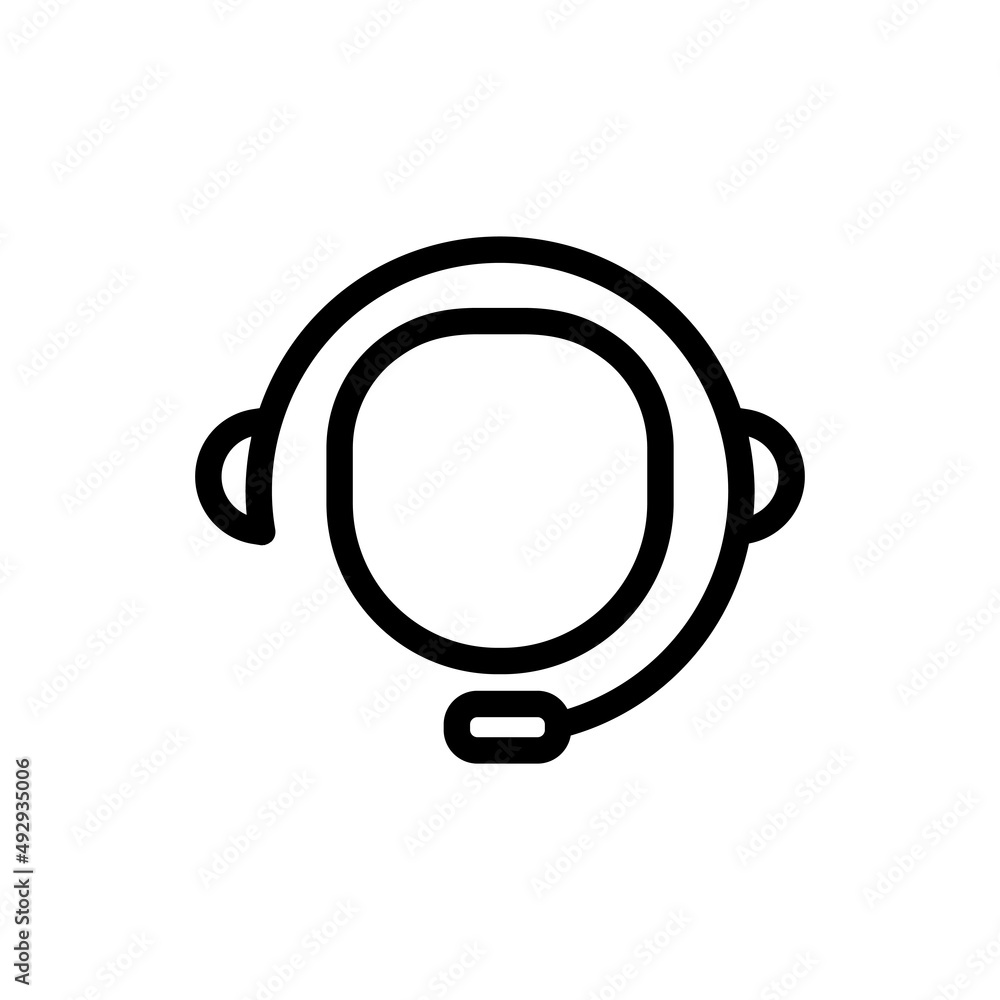 Aufkleber customer service icon. call center. people with headset. line icon style. suitable for customer rela