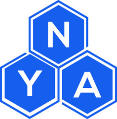 NYA letter logo design on White background. NYA creative initials letter logo concept. NYA letter design. 