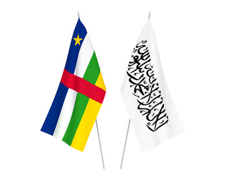 Central African Republic and Taliban flags