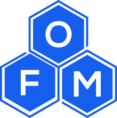 OFM letter logo design on White background. OFM creative initials letter logo concept. OFM letter design. 
