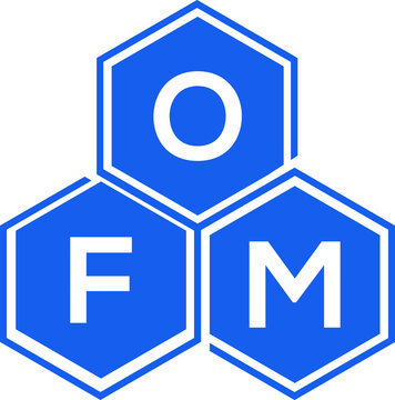 OFM letter logo design on White background. OFM creative initials letter logo concept. OFM letter design. 
