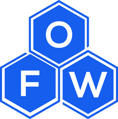 OFW letter logo design on White background. OFW creative initials letter logo concept. OFW letter design. 
