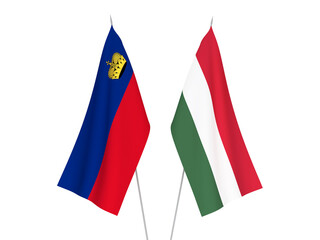 Liechtenstein and Hungary flags