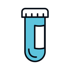 blue tube test icon