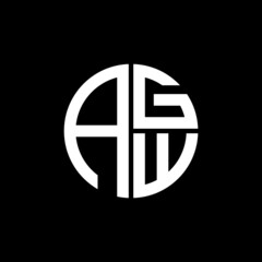AGW logo AGW icon AGW vector AGW monogram AGW letter AGW minimalist AGW triangle AGW flat Unique modern flat abstract logo design . 