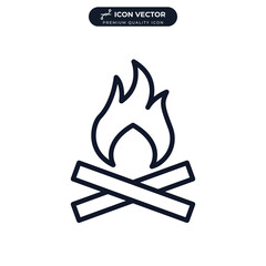 bonfire icon symbol template for graphic and web design collection logo vector illustration