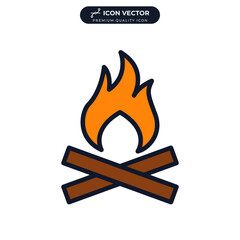 bonfire icon symbol template for graphic and web design collection logo vector illustration