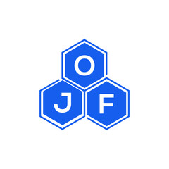 OJF letter logo design on black background. OJF creative initials letter logo concept. OJF letter design. 