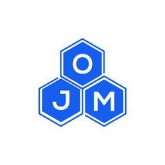 OJM letter logo design on black background. OJM  creative initials letter logo concept. OJM letter design.