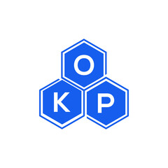 OKP letter logo design on black background. OKP  creative initials letter logo concept. OKP letter design.