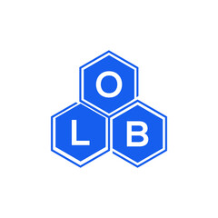 OLB letter logo design on black background. OLB  creative initials letter logo concept. OLB letter design.