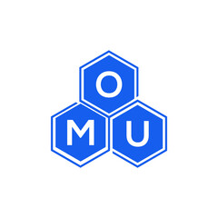 OMU letter logo design on White background. OMU creative initials letter logo concept. OMU letter design. 
