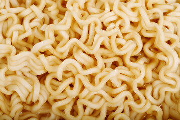 Top view texture instant noodles
