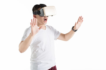 boy watching 3D movie