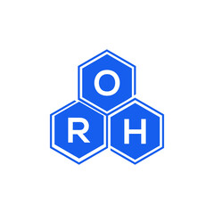 ORH letter logo design on black background. ORH  creative initials letter logo concept. ORH letter design.