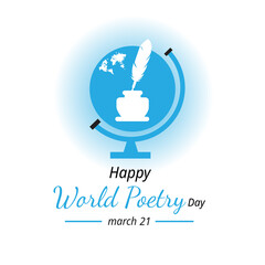 Fototapeta premium World Poetry Day Vector Illustration. Suitable for greeting card poster and banner.