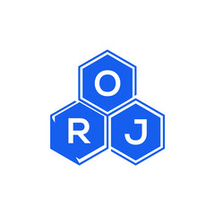 ORJ letter logo design on black background. ORJ  creative initials letter logo concept. ORJ letter design.