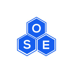 OSE letter logo design on black background. OSE  creative initials letter logo concept. OSE letter design.