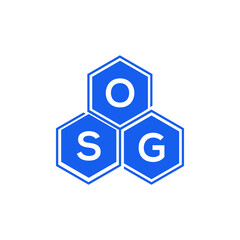 OSG letter logo design on black background. OSG  creative initials letter logo concept. OSG letter design.