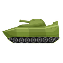 Fototapeta na wymiar Tank. BTR. Vector illustration with military equipment. The object is isolated on a white background. War. Army. For your design.