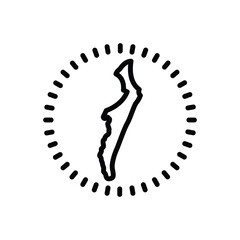 Black line icon for fraser
