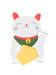 Maneki Neko vector isolated illustration
