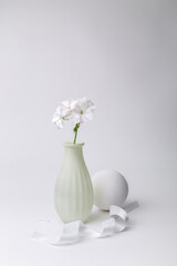 Minimalistic monochrome still life composition.